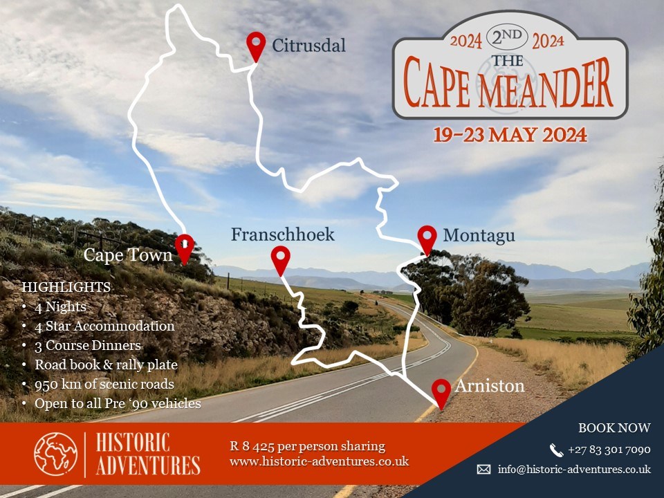 Cape Meander Tour 2024