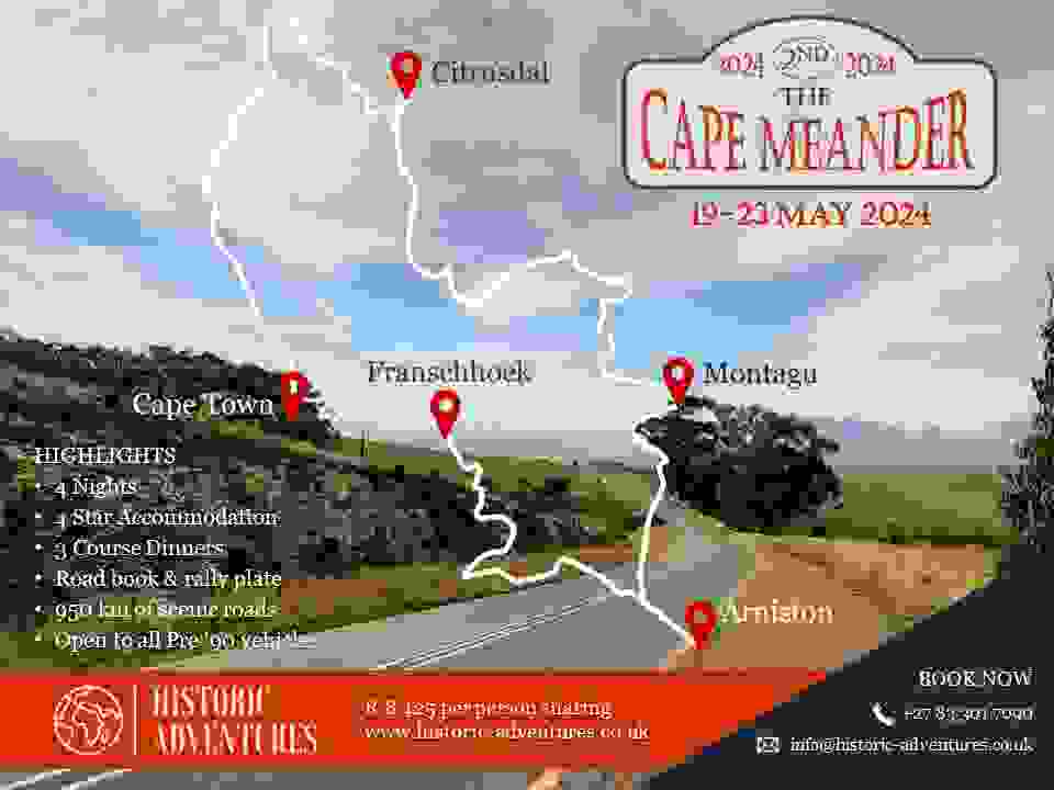 Cape Meander Tour 2024